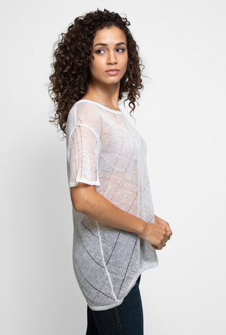 Inhabit Linen Texture Tee White