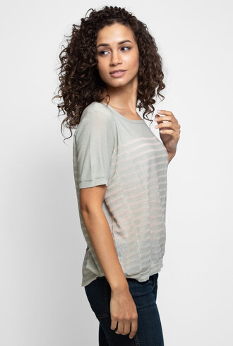 Inhabit Mixed Media Tee Mist