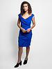 Nicole Miller Ruched Back Zip Dress Cobalt
