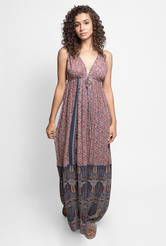 Burning Torch Summer Palace Halter Dress