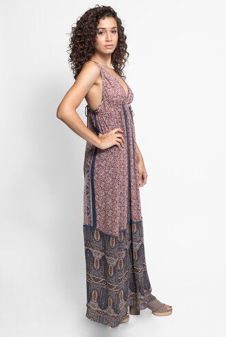 Burning Torch Summer Palace Halter Dress
