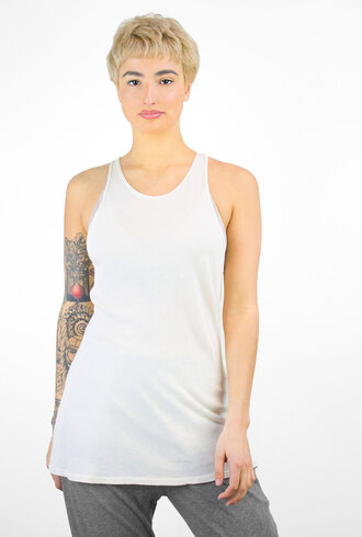 Raquel Allegra Sunfade Vintage Jersey Tank Dirty White