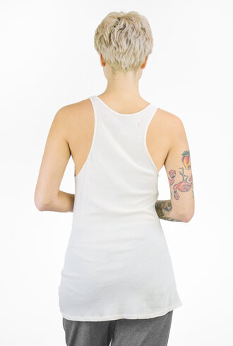 Raquel Allegra Sunfade Vintage Jersey Tank Dirty White
