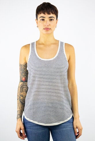 360 Sweater Tanya Stripe Cashmere Tank