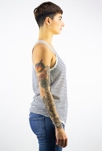 360 Sweater Tanya Stripe Cashmere Tank