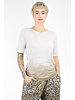 Raquel Allegra Tie Dye Rayon Jersey Basic Tee Sand