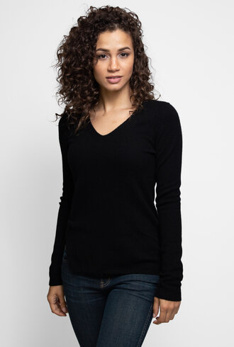 Inhabit Side-slit V Black