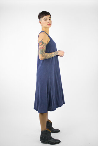 The Great The Swing Dress Mottled Blue