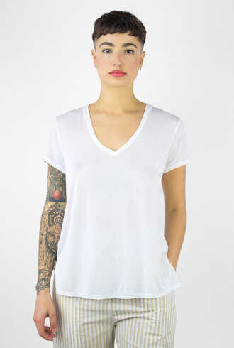 Burning Torch 4 Directions Short Sleeve Top White