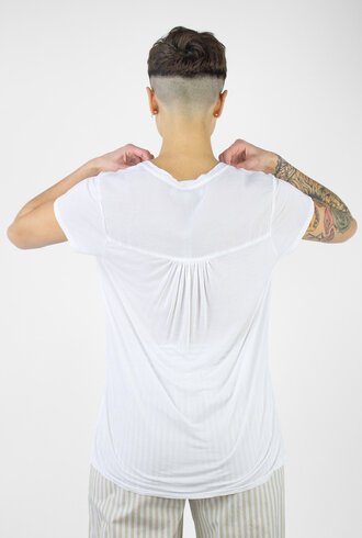 Burning Torch 4 Directions Short Sleeve Top White