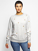 The Great The College Sweatshirt Heather Grey Rose Embroidery