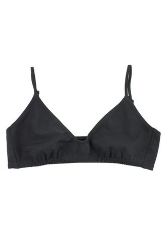 Raquel Allegra Ballet Crepe Bralette Black