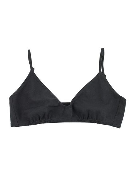 Raquel Allegra Ballet Crepe Bralette Black