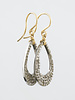 Dana Kellin Fine Pave  Diamond Gold Hoops
