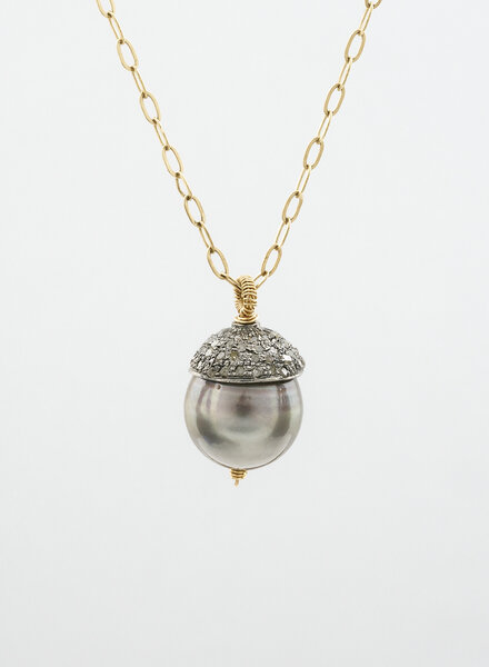 Dana Kellin Fine Pearl  Pendant Gold Necklace