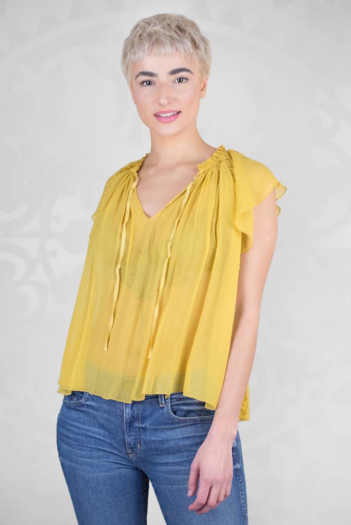 ulla johnson yellow top
