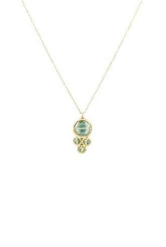 Dana Kellin Fashion Teal and Green Quartz Necklace