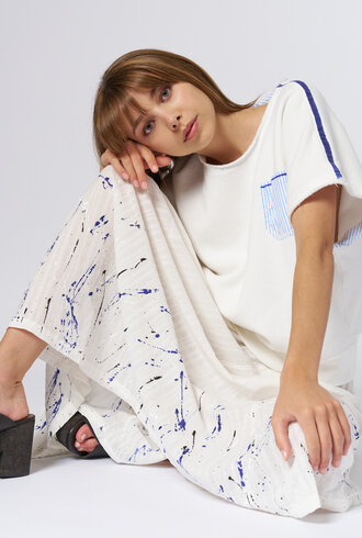 Raquel Allegra Lovely Sweatshirt Royal Painted