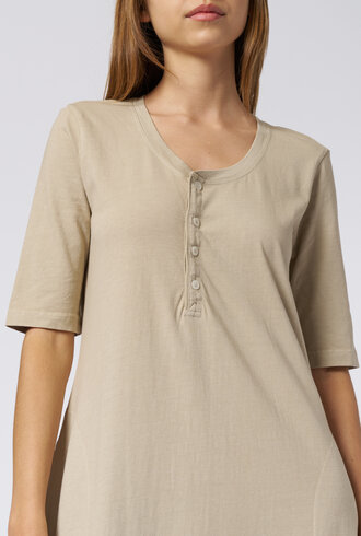 Raquel Allegra Bianca Drama Maxi Dress Clay