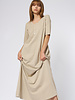 Raquel Allegra Bianca Drama Maxi Dress Clay