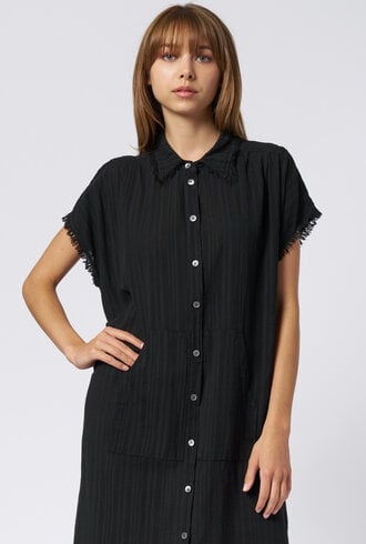 Raquel Allegra SKU:RDRC929, SS Caftan, Black