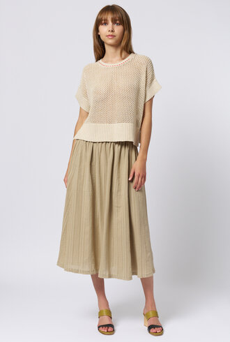 Raquel Allegra Micro Pullover White Marled