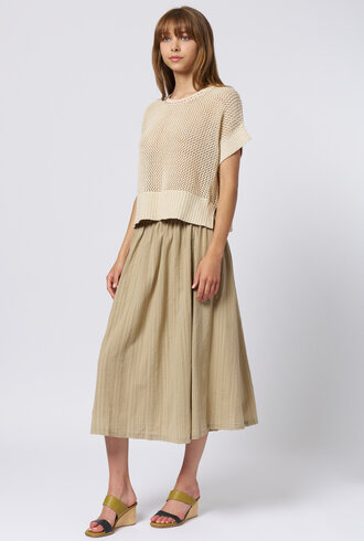 Raquel Allegra Micro Pullover White Marled