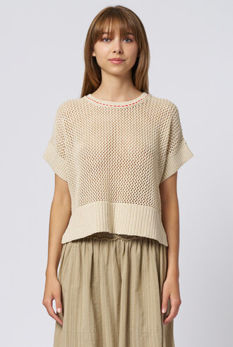 Raquel Allegra Micro Pullover White Marled