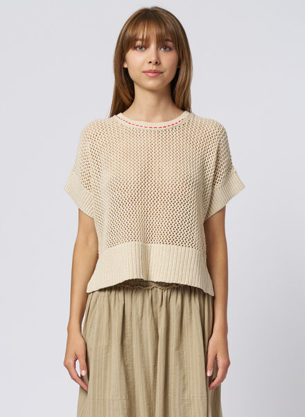 Raquel Allegra Micro Pullover White Marled