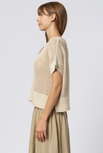Raquel Allegra Micro Pullover White Marled