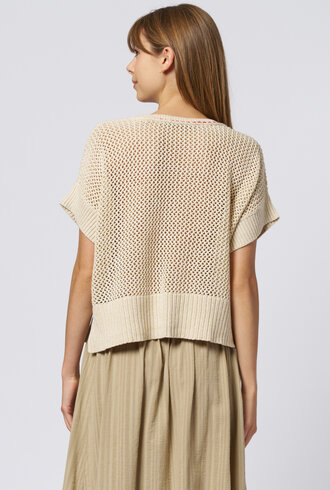 Raquel Allegra Micro Pullover White Marled