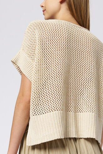 Raquel Allegra Micro Pullover White Marled