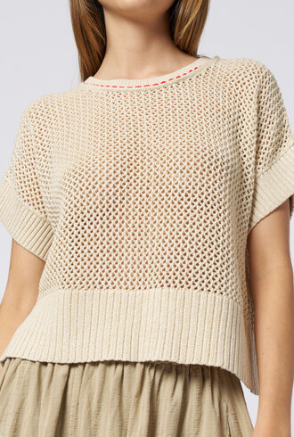 Raquel Allegra Micro Pullover White Marled