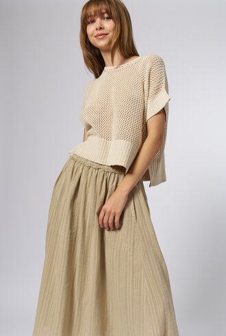 Raquel Allegra Micro Pullover White Marled