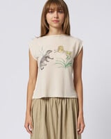 Raquel Allegra Billboard Tee Ivory