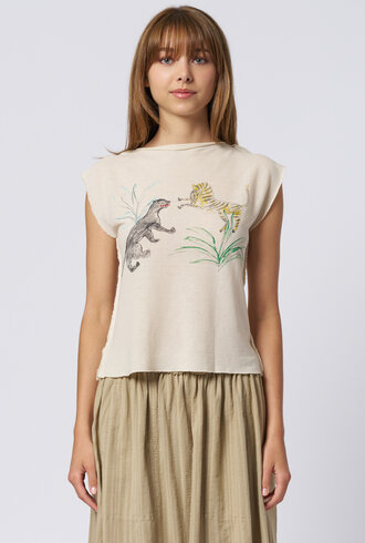 Raquel Allegra Billboard Tee Ivory