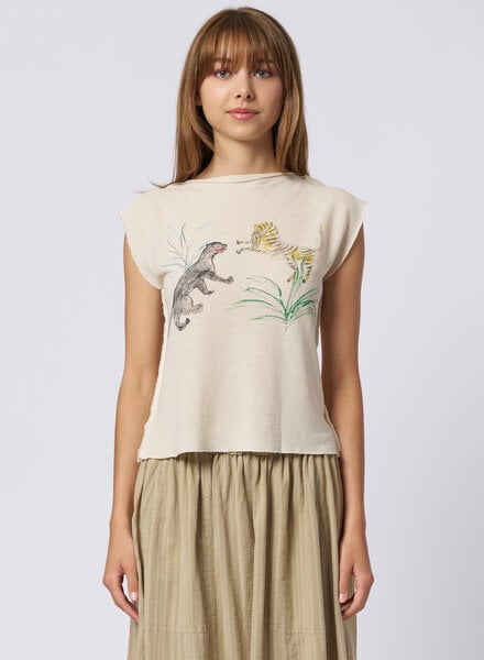 Raquel Allegra Billboard Tee Ivory