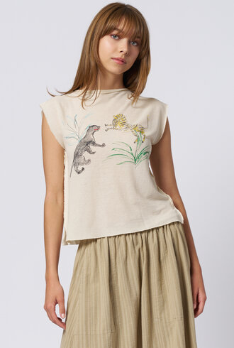 Raquel Allegra Billboard Tee Ivory