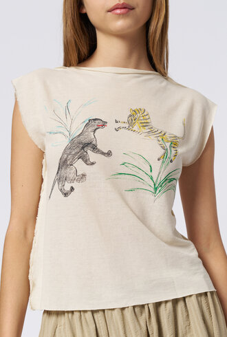 Raquel Allegra Billboard Tee Ivory