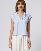 Raquel Allegra Nikki Shirt Blue Stripe