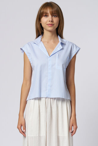 Raquel Allegra Nikki Shirt Blue Stripe