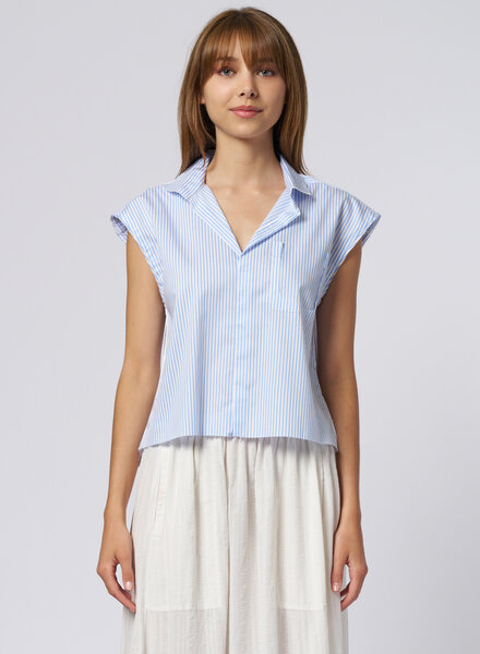 Raquel Allegra Nikki Shirt Blue Stripe