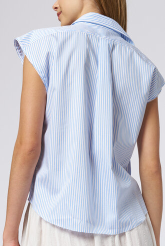Raquel Allegra Nikki Shirt Blue Stripe