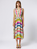 Raquel Allegra Day Dress Ikat Stripe