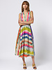 Raquel Allegra Day Dress Ikat Stripe