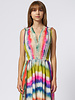 Raquel Allegra Day Dress Ikat Stripe