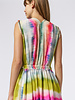 Raquel Allegra Day Dress Ikat Stripe
