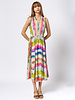 Raquel Allegra Day Dress Ikat Stripe