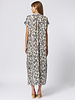 Raquel Allegra Talitha Caftan Blue Leopard
