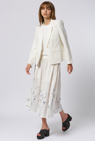 Raquel Allegra Pico Blazer Ivory